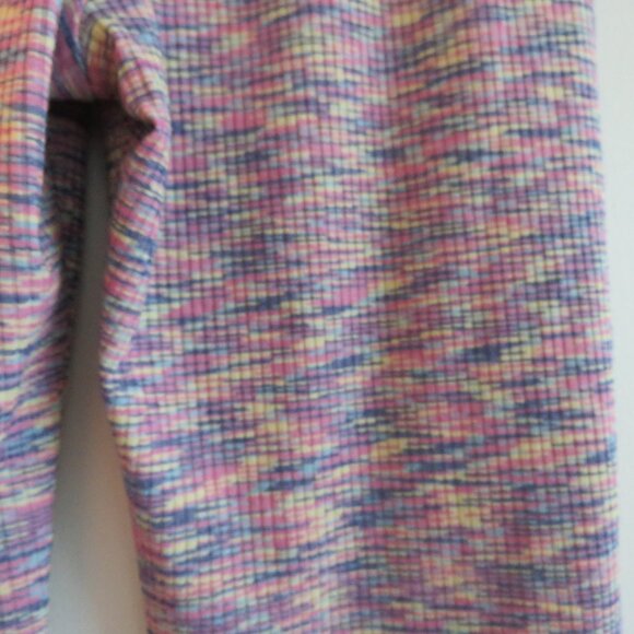 LISA SAYS GAH Josie Pant Ribbed Split Lettuce Hem Spacedye in Berry - Size M - Picture 10 of 13